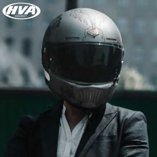 HVA复古巡航全盔HERO摩托车头盔男女机车四季复古一代3C认证旗舰