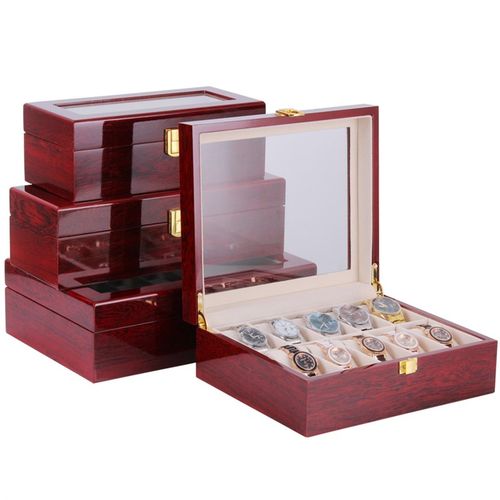 手表收纳盒 表盒 烤漆手表展示箱皮革多位展示盒新款多功能收纳盒