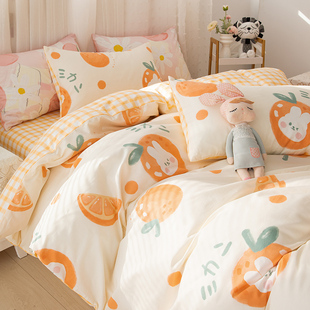 纯棉被套单件全棉双人被罩200x230学生宿舍儿童单人150x200被单套