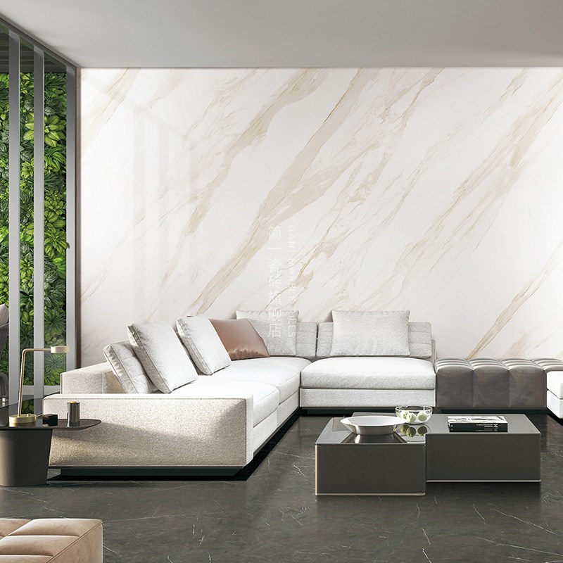 瓷砖 客厅电视背景墙装饰瓷砖大理石实景案例