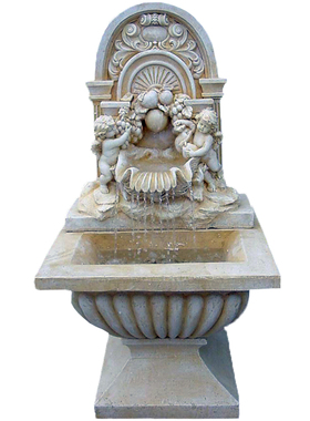 欧式落地循环流水喷水池庭院花园门厅阳台水景摆设天使小喷泉摆件