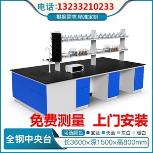 试验台实验室工作台台桌通风柜全钢传递门操作台试剂架天平台钢木