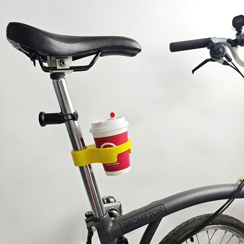 适用于Brompton小布折叠自行车水壶架快拆式水杯支架奶茶咖啡杯架