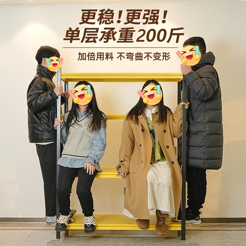 货架置物架家用阳台多层仓储加厚铁架子超市仓库储藏室收纳展示架