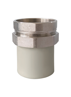 PPR铜活结大号灰色热熔内丝r活接头外丝75 90 110 2.5寸3寸4铜快