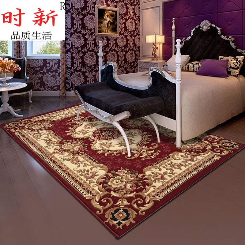 欧式地毯客厅 茶几加厚加密满铺地E毯 现代家用卧室床边雕花地毯