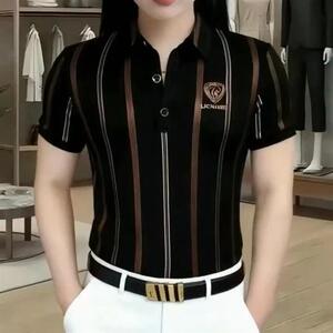 泓则精品服饰2夏季男凉感Polo衫时尚半袖潮流修身休闲高品质上衣