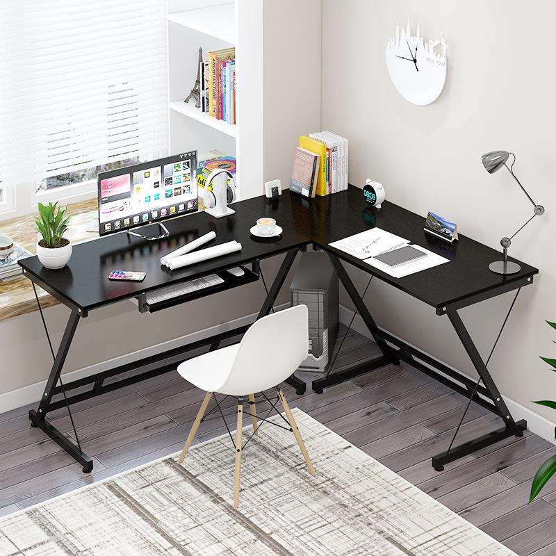 电脑桌家用转角书桌书架组合台式办公桌现代简约经济型省空间桌子