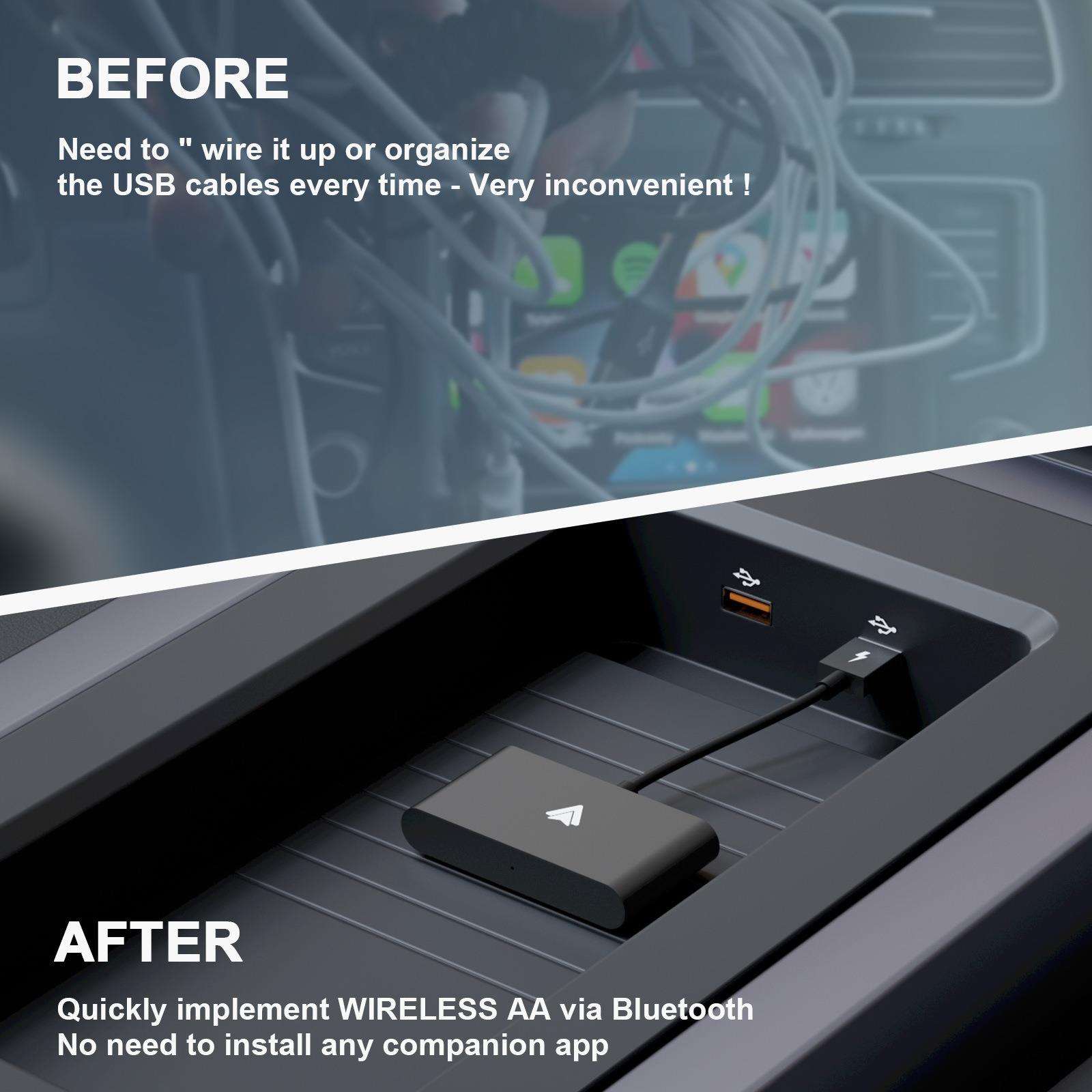 跨境原车有线转无线carplay安卓Auto盒子车载互连智能aibox转接器