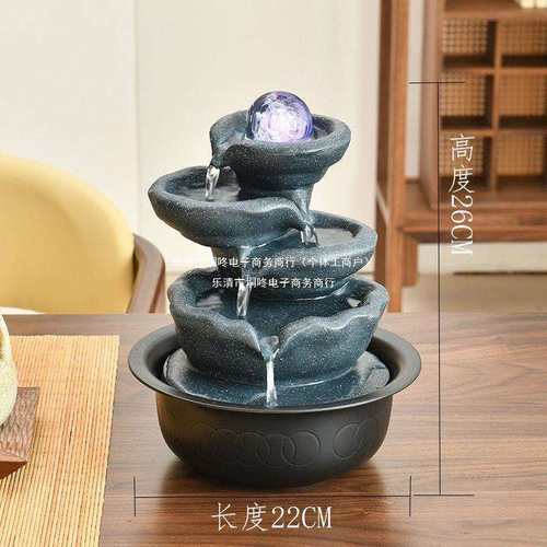 八方来财流水摆件循环水客厅桌面喷泉风水球招财办公室风水轮装饰