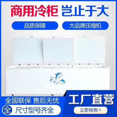 卧式冰箱冷柜大冰柜冷藏冷冻双温商用大容量小冰柜冷冻柜家用
