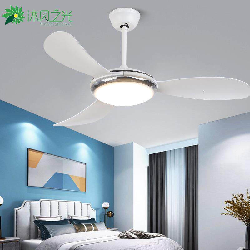 新款时尚简约客厅风扇灯 大风力餐厅卧室风扇吊灯后现代led吊扇灯