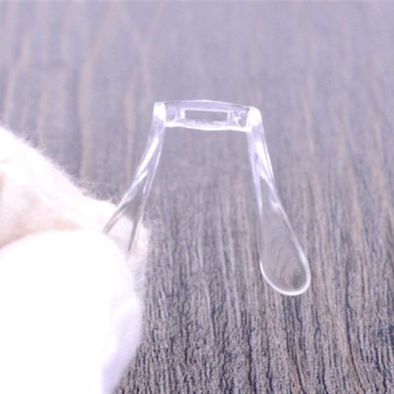 韩国TRb90眼镜架鼻托 连体托叶眼镜框韧马鞍鼻托半透明  (2个装)