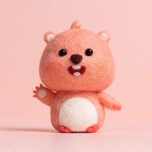 loopy羊毛毡羊毛毡diy材料包手工小海狸露比R玩偶挂件情侣送礼物