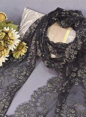 经典时尚百搭印花黑色四季款休闲减龄气质优雅蕾丝T夏季长方形围