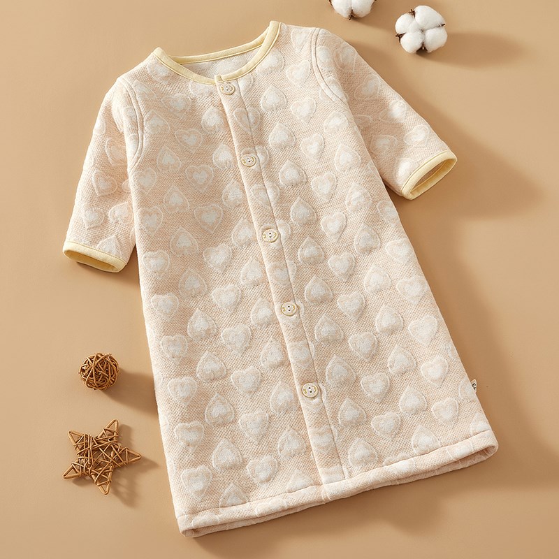 儿童纯棉连体睡衣春秋长袖家居服C睡袋男女宝宝睡袍夏季防着凉睡