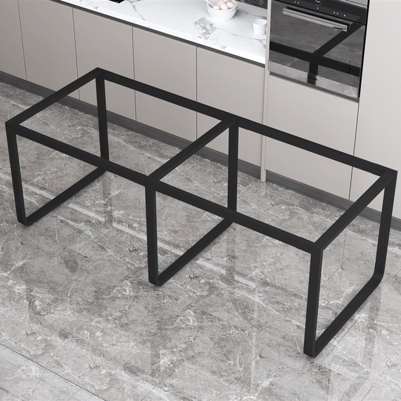 定制桌腿支架铁艺办公电脑会议书桌支撑脚茶台R大理石岩板餐桌架