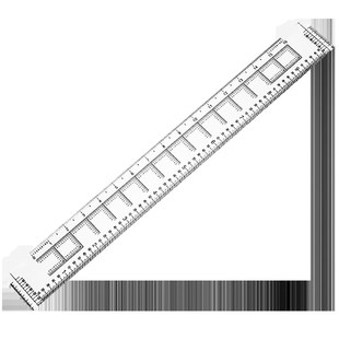 经纬度测b量尺子1:5万经纬度尺地理坐标尺地图尺比例尺绘图工具