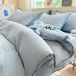 a类母婴级c全棉水洗棉四件套纯棉定制尺寸加大248x248被套床笠床