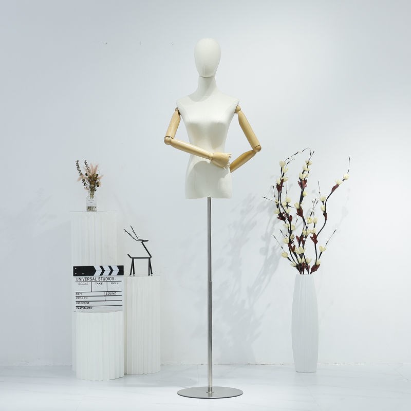 白棉服装店模特道具女半全身女装D橱窗人台衣服婚纱模特展示架