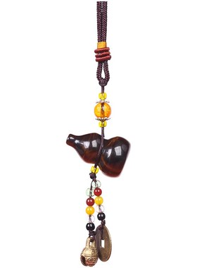 天然水晶五行葫芦挂件金木水火土葫芦铃铛M招财平安补五行随身挂