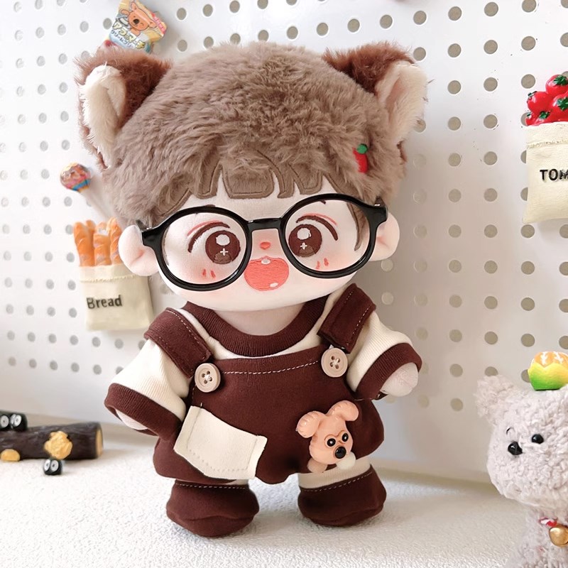 娃衣10/15/20cm棉花娃娃衣服超便J宜平价T恤背带裤鞋子三件套