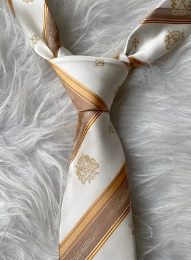 【骑士宣言】以神之名DKJK男女款制服百搭金Q黄色系手打领带配饰