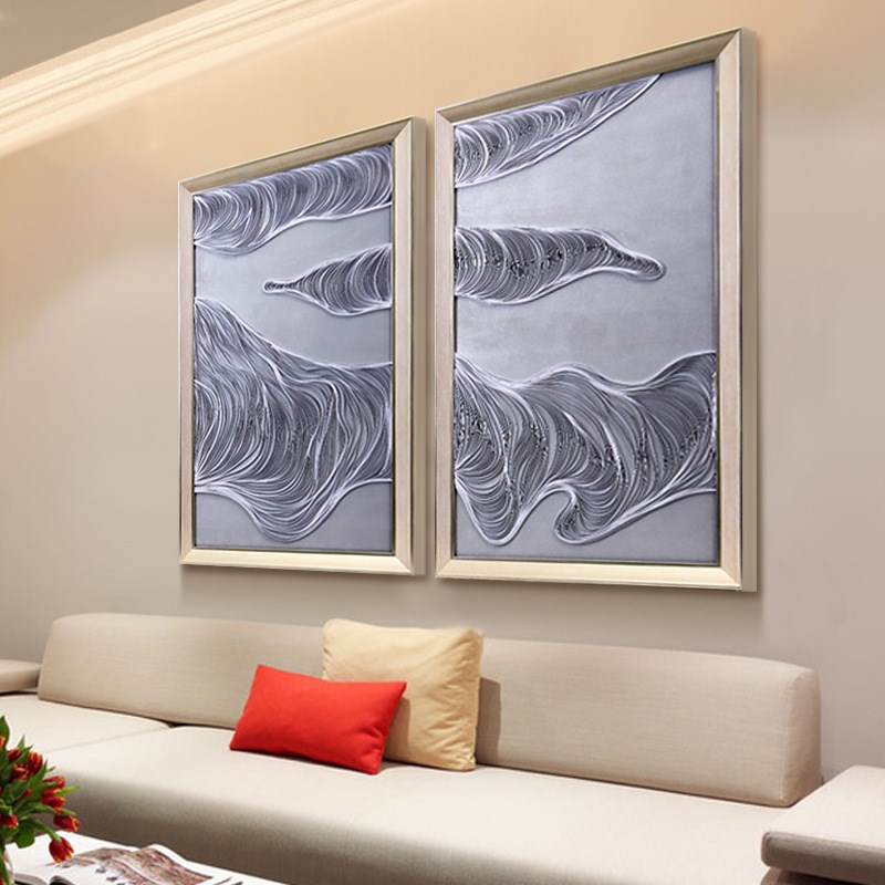 新中式客厅装饰画软装抽象立体实物画个性创意家装皮革雕刻工艺画图片