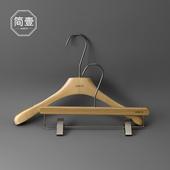 店专用实木榉木上漆衣挂 夹架女装 服装 店衣架原木质高档衣架无痕裤