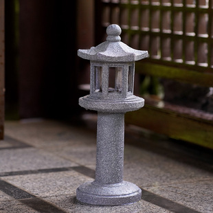 花之塘庭院造景布置仿石塔灯创意新中式 宫廷复古氛围景观草坪灯