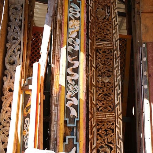 云南雕花板 实木花格 玄关装饰 中式背景墙屏风隔断 店铺民宿软装