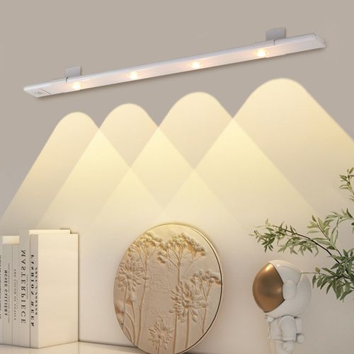 智能led充电人体感应灯带无线橱柜衣柜酒柜山丘线条灯自粘免布线