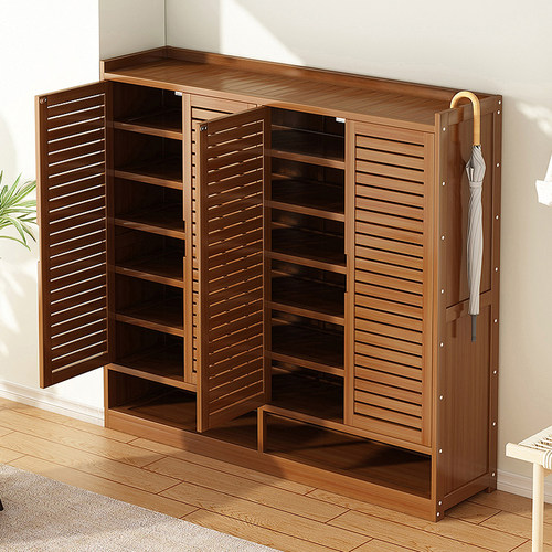 梯菊简易鞋架家用门口多层百叶门收纳架室内家用防U尘入户鞋柜家