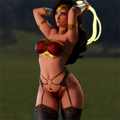 独家gk白模漫画 神奇女侠3d打印模型白模上色练习高颜值