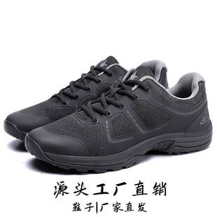 透氣輕便跑鞋 晉江合成鞋 男2025黑色作訓(xùn)鞋 消防鞋 業(yè)新體能訓(xùn)練鞋 解
