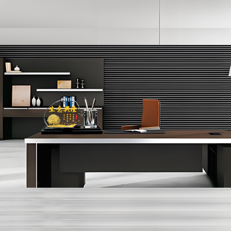 热销水晶笔筒摆件家居客厅房间酒柜装饰品轻奢办公室桌面收纳笔书