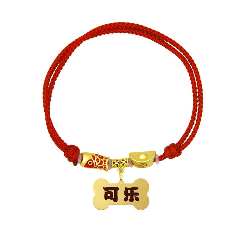 热销狗狗牌身份牌定制宠物猫咪小型犬泰迪犬防走丢牌刻字手工项圈