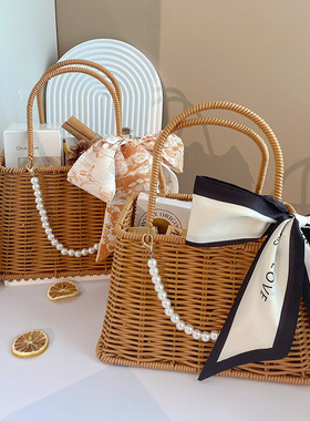 2025结婚订婚宾客伴娘礼盒小众高级手提礼盒藤编竹编竹篮伴手礼盒