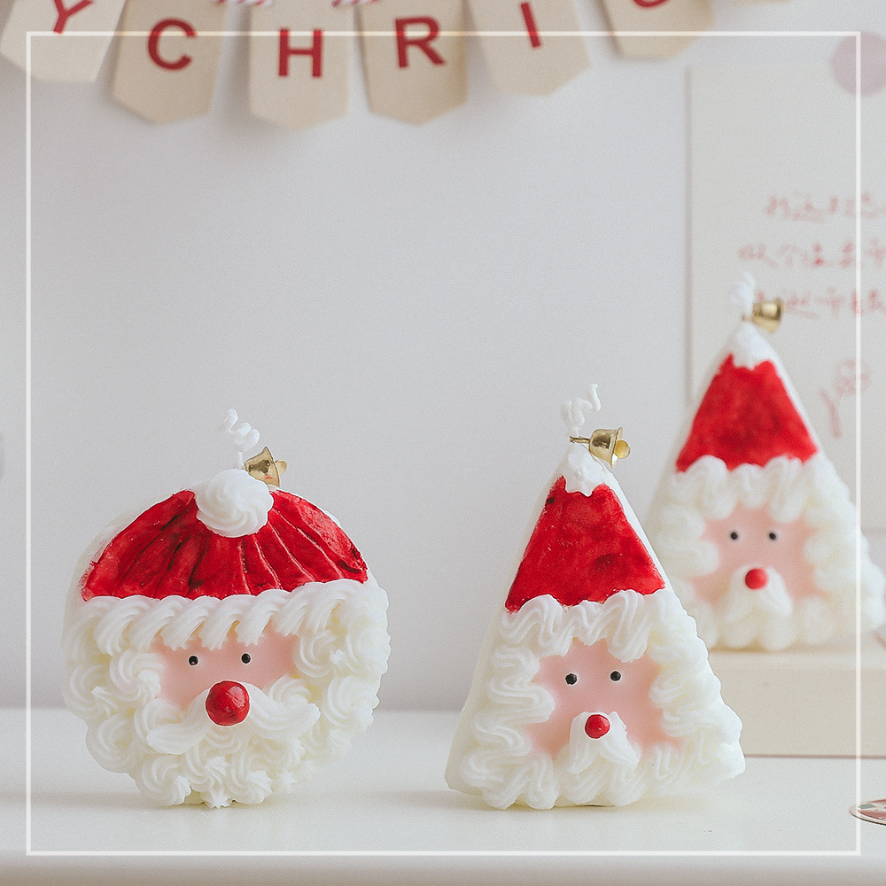 圣诞香薰蜡烛伴手礼蛋糕老人candle香氛蜡烛礼物圣诞节手工造型蜡