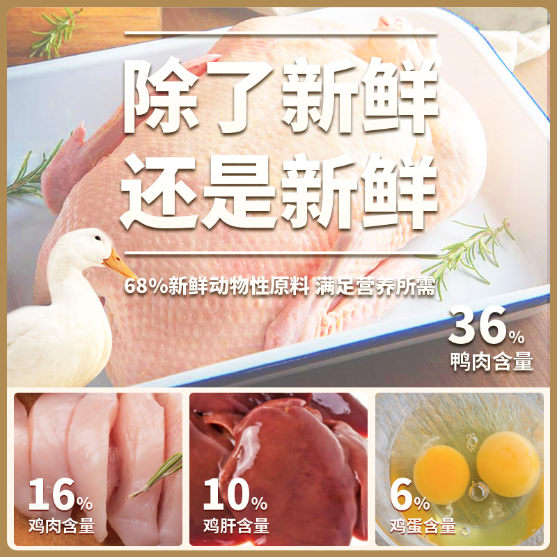馋嗨冻干鸡肉奶酪狗粮无谷物鲜肉生骨肉幼犬成犬通用低温烘培犬粮