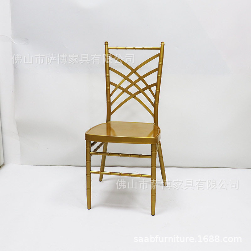 厂家直供婚庆铁艺竹节餐椅批发