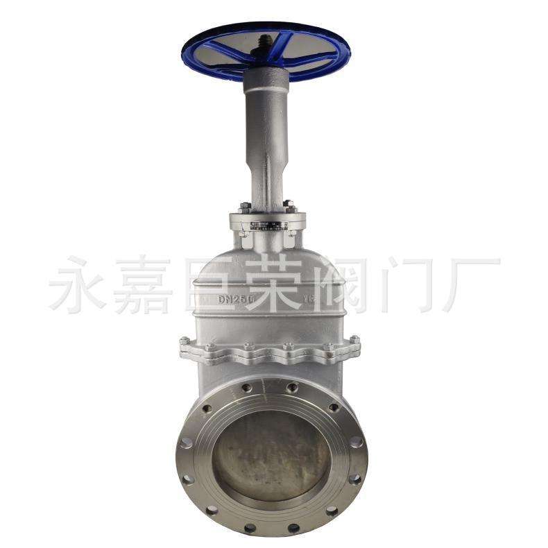 南高阀门生产 DMZ73X-16C 手动刀型闸阀 对夹式 单闸板 耐磨损