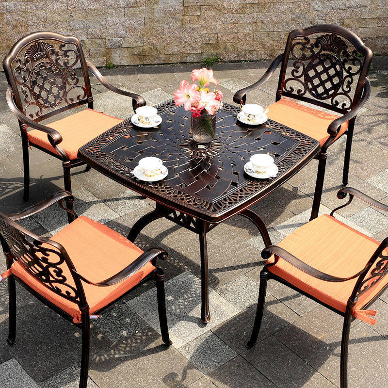 铸铝户外餐桌椅庭院室外桌椅阳台休闲花园露天凉台桌椅家具五件套,电子元器件市场,电线扎带/束线带,淘宝优惠券,粉丝福利购,淘宝优惠卷