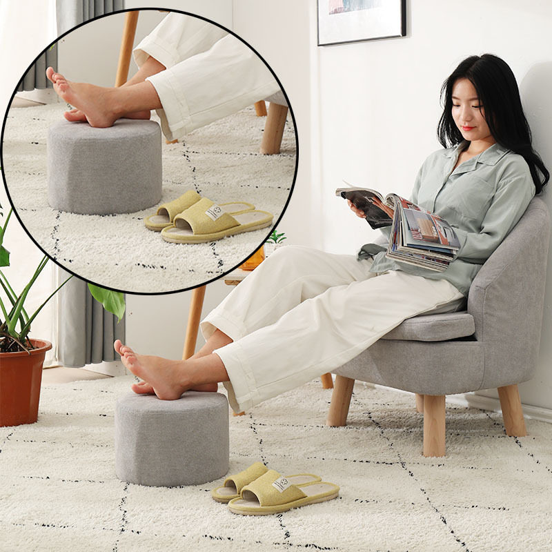 懒人沙发小户型单人休闲椅实木北欧简约卧室网红阳台布艺迷你沙发