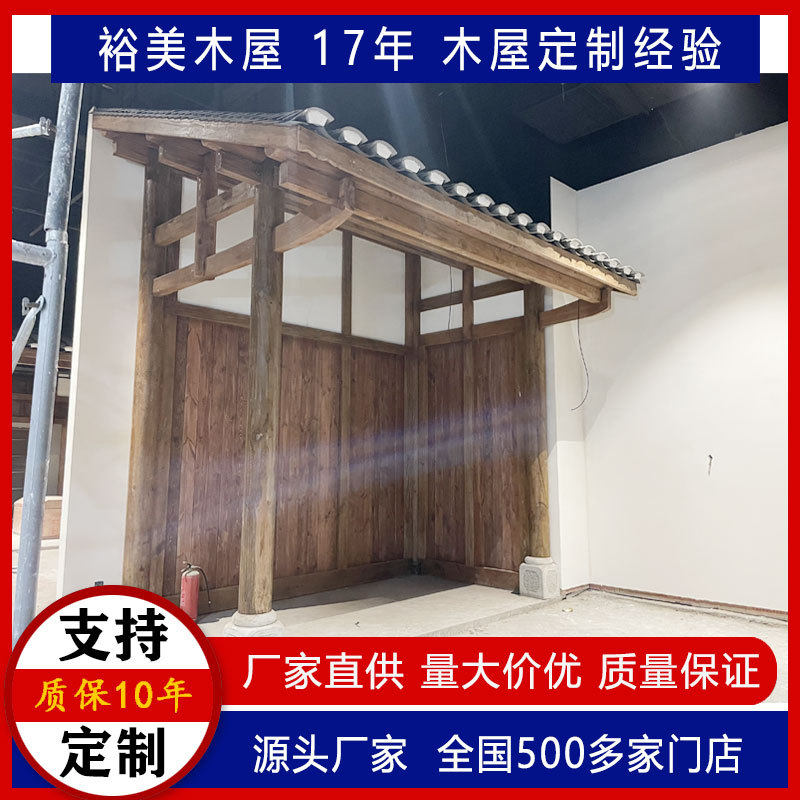 广东厂家定制门楼屋檐飞檐实木垂花门四合院酒店古建门头景区牌坊