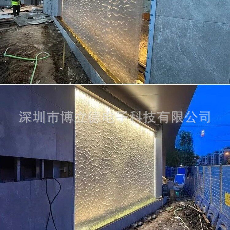 室内室外钢网水幕室内隔断装饰数控喷泉流水水幕墙工厂直销网红