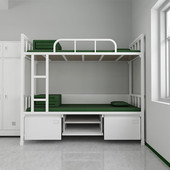 2014制式 上下床营房储物柜钢制单层床双层床学习桌椅组合铺双人床