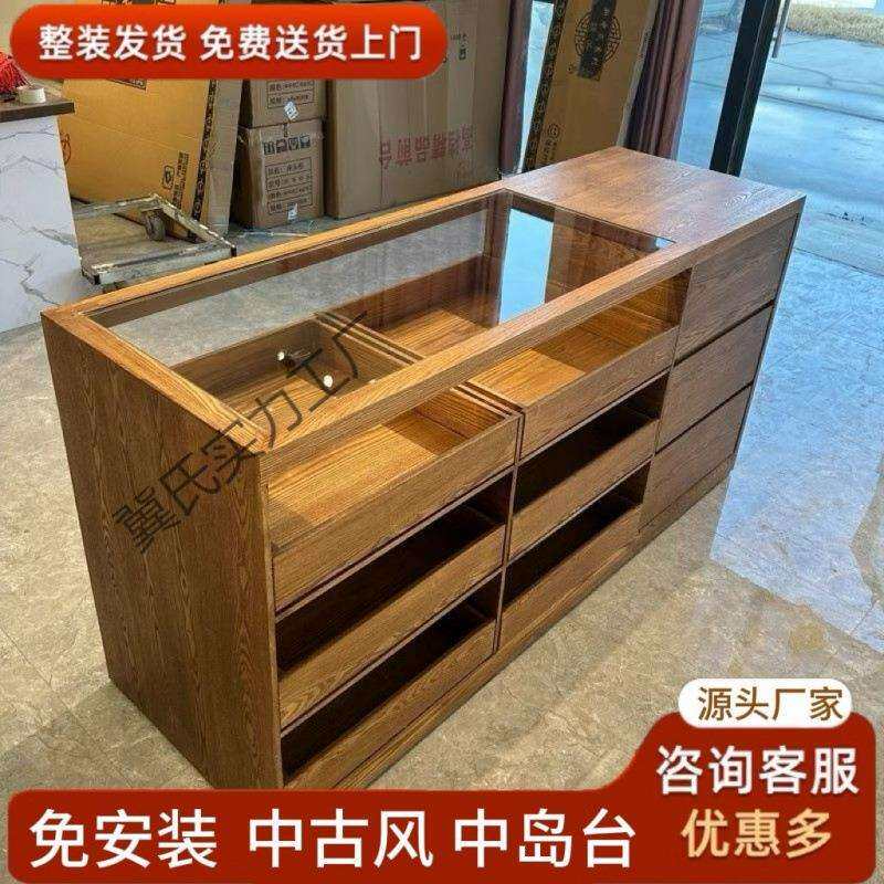 服装店中岛桌展示台边柜储物柜烤漆装饰柜摆件展台陈列展示桌定