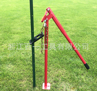 配链条和钢Y/T型立柱拔桩头的柱拉拔器柱栅栏钉桩器钢柱拔出器