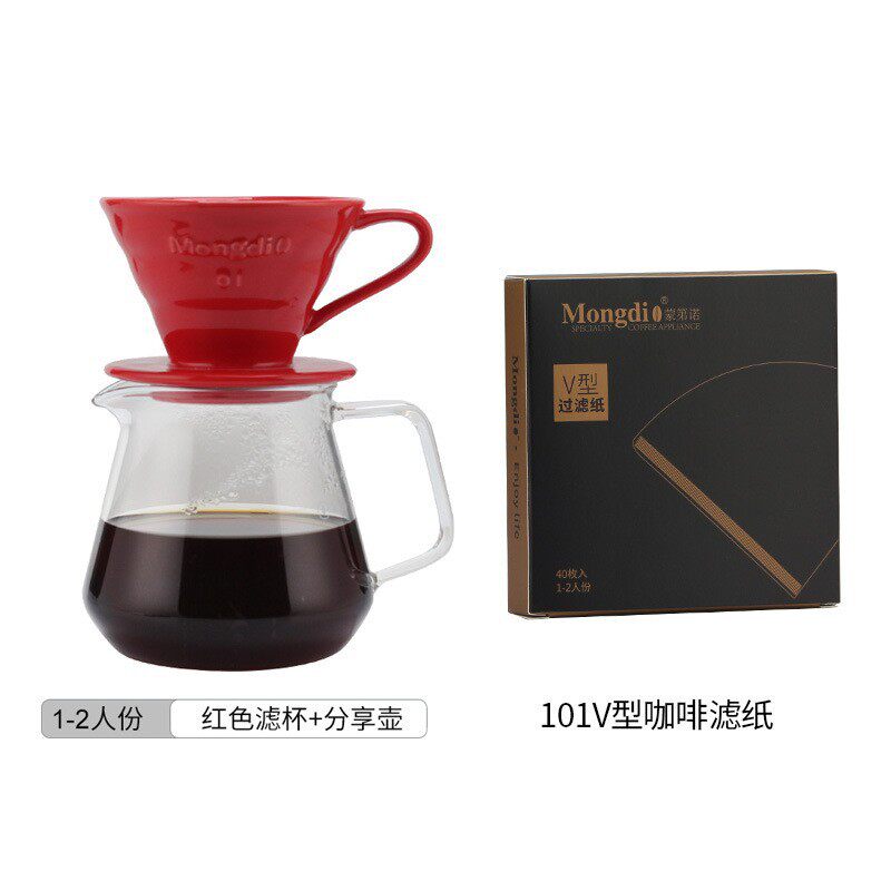 手冲咖啡壶套装V60陶瓷滤杯咖啡过滤器分享壶滴漏咖啡器具1分享壶
